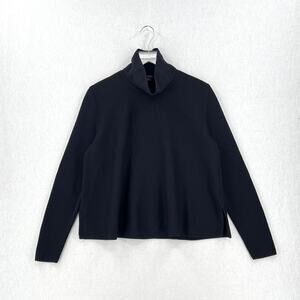 COS A-line Roll Neck Sweater Womens Small Merino Wool Swing Loose Long Sleeve